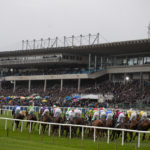 Horses racing at the Dublin Racing Festival at Leopardstown