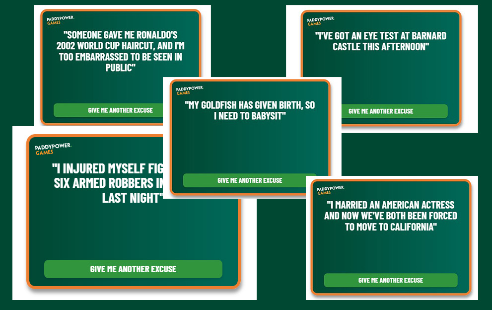 GET THE DAY OFF WORK WITH THE PADDY POWER GAMES SICKIE EXCUSE GENERATOR